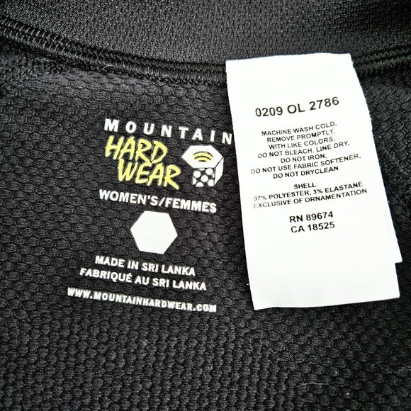 Mountain Hard Wear Thermal Long Sleeve 1/4 Zip Shirt Womens L Black - Picture 3 of 6